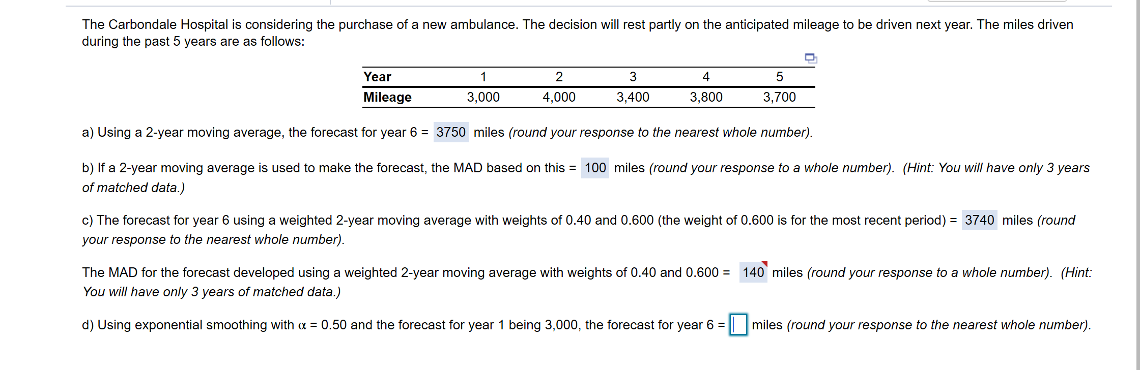 just need help with D The Carbondale Hospital is