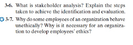 3-6. What is stakeholder analysis? Explain the