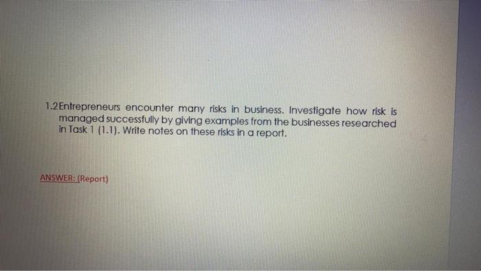 1ndividuolly, reseorch some businesses that