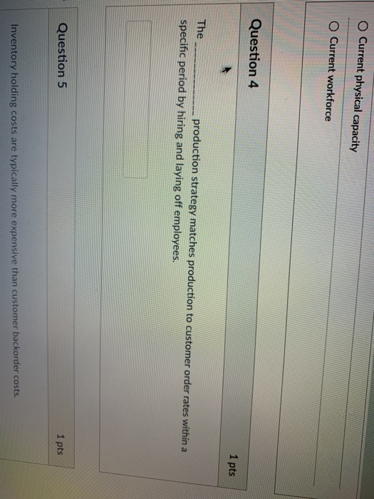 Current physical capacity O Current workforce