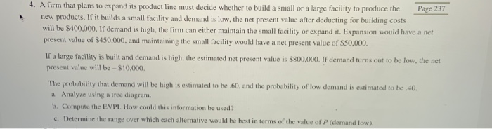 4. A firm that plans to expand its product line