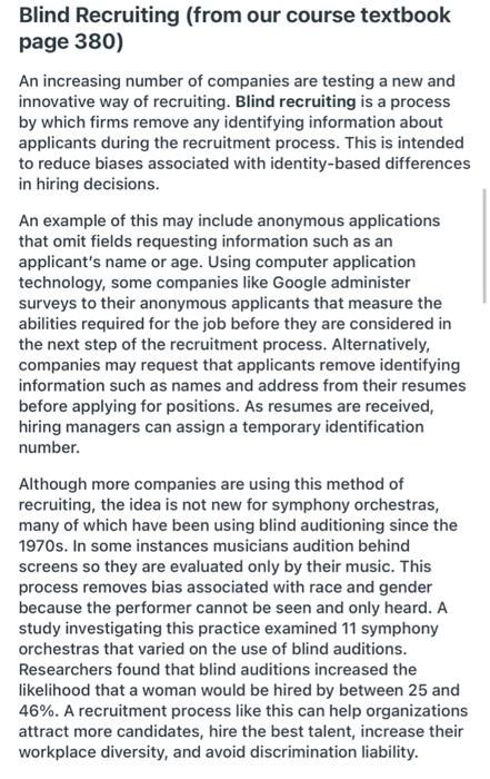 Chapter 12 Discussion: Diversity--Blind