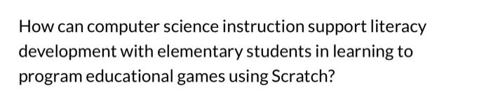 help please! How can computer science instruction