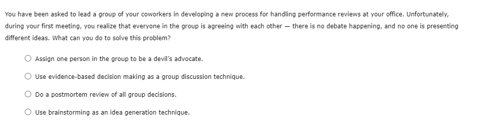 You have been asked to lead a group of your