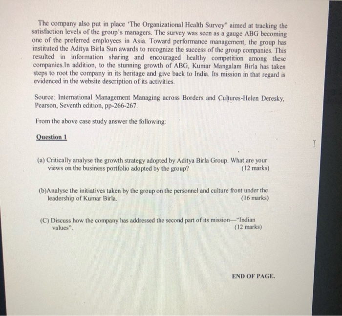 Hi this is a case study with 3 sub questions.