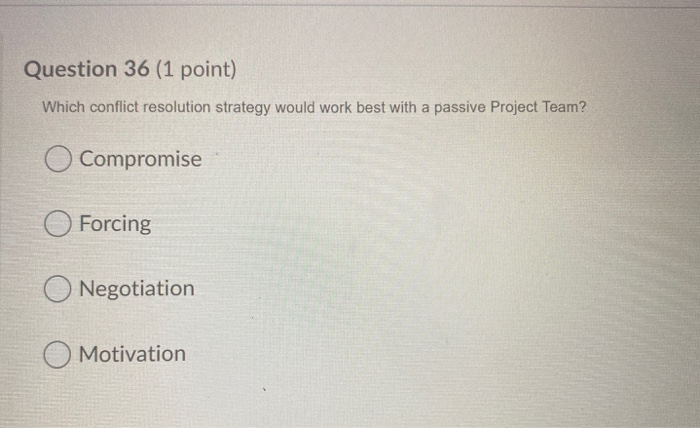 which conflict resolution strategy would work