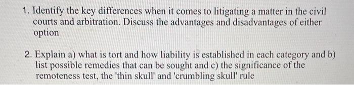 Identify the key differences when it comes to