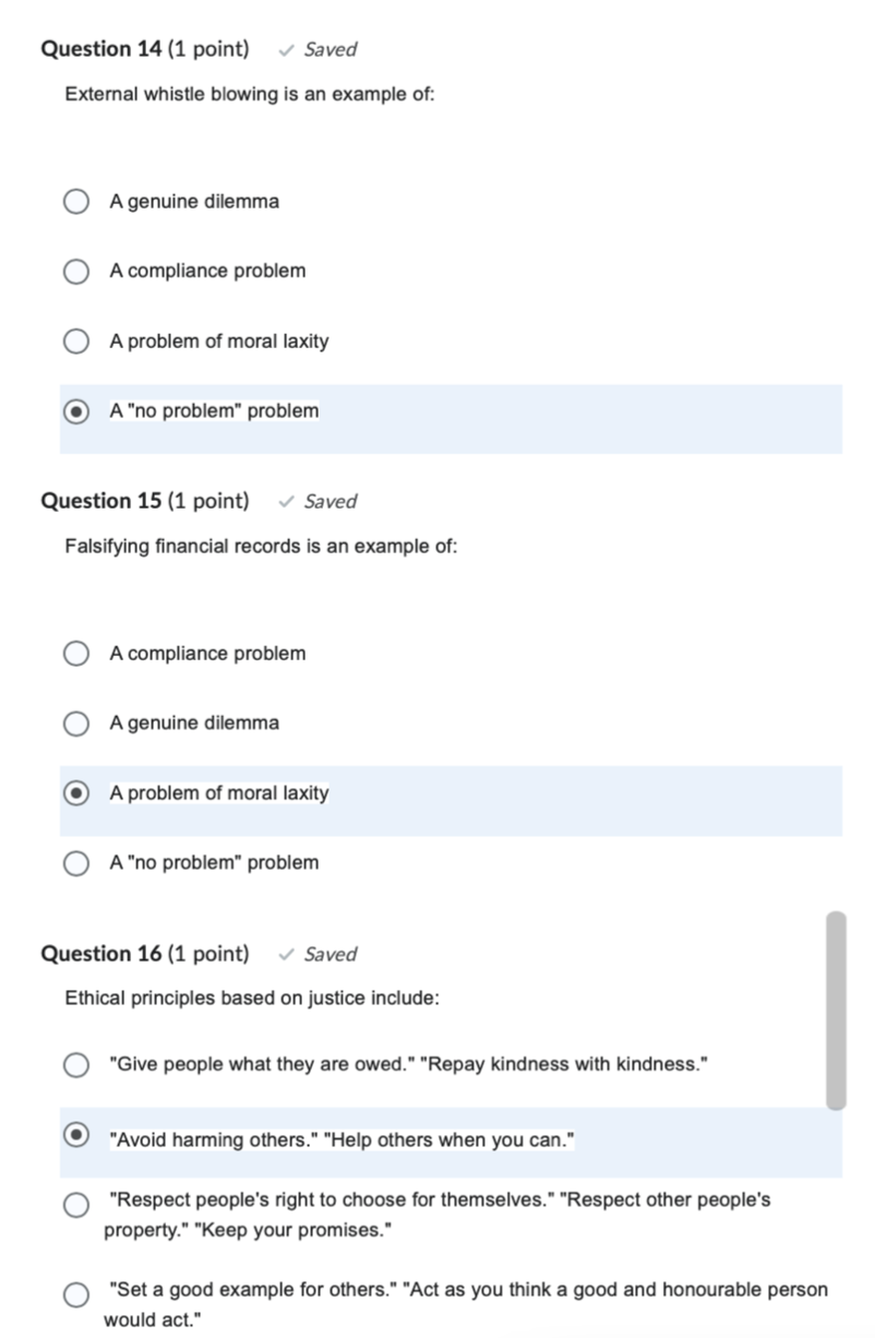 The answer I chose, might be wrong, or all wrong.