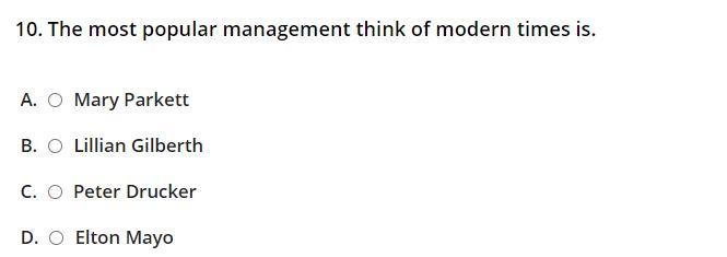 10. The most popular management think of modern