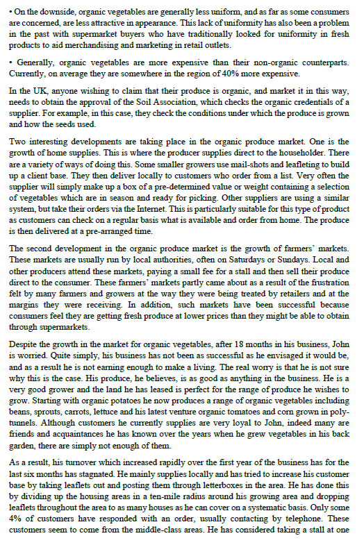 Assignment 1 Go through the following case and