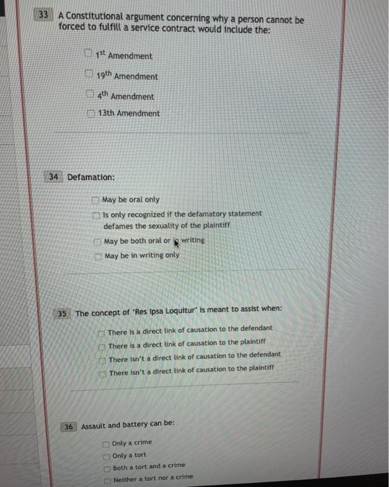 33 A Constitutional argument concerning why a