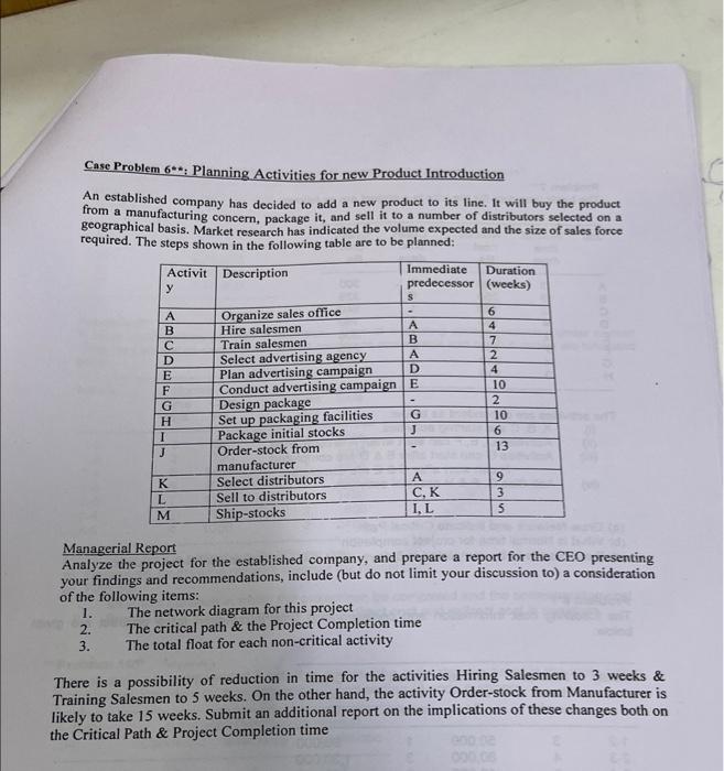 Need entire solution with all steps Case Problem