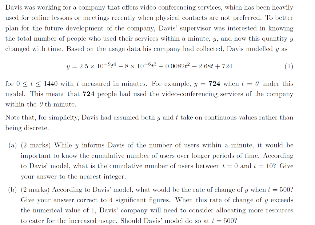 . Davis was working for a company that offers