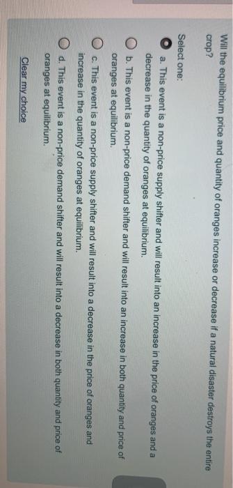 Will the equilibrium price and quantity of