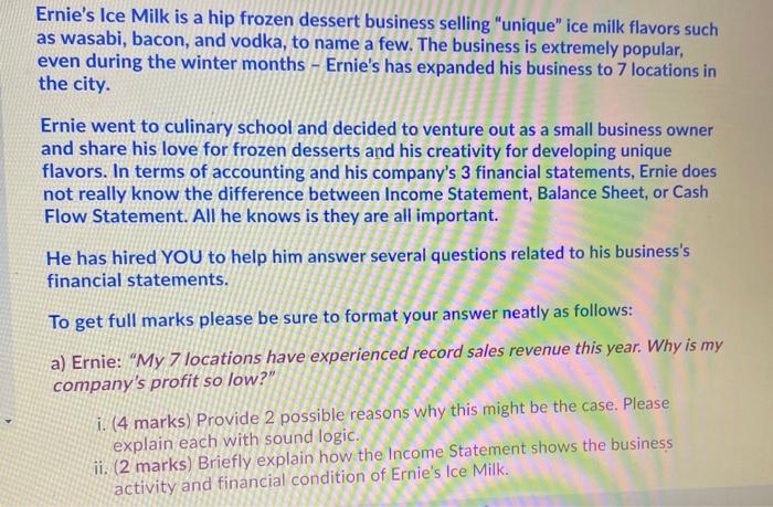 Ernie's Ice Milk is a hip frozen dessert business