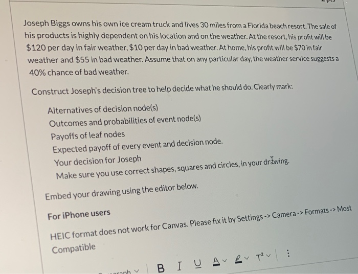 Joseph Biggs owns his own ice cream truck and