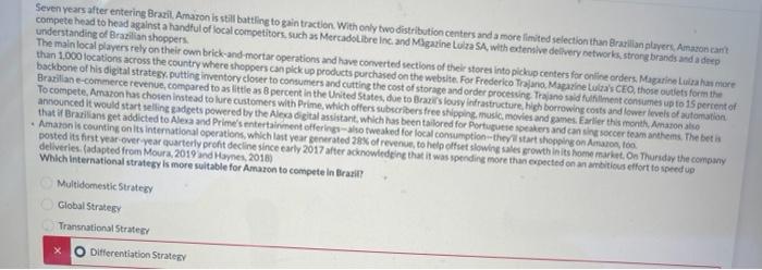 Seven years after entering Brazit. Amaron is
