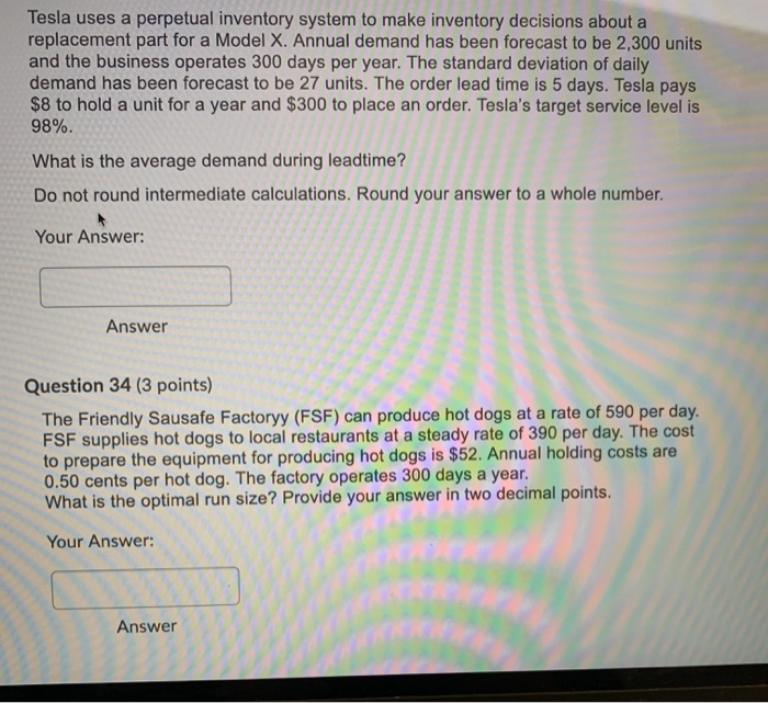 Tesla uses a perpetual inventory system to make