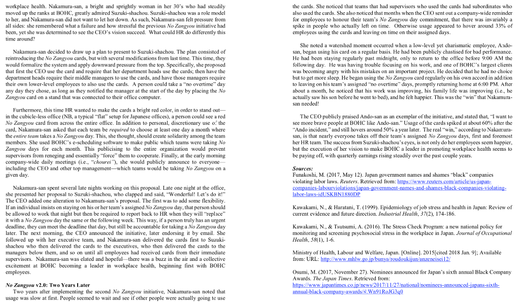 [QUESTION] 1. In what ways did the management