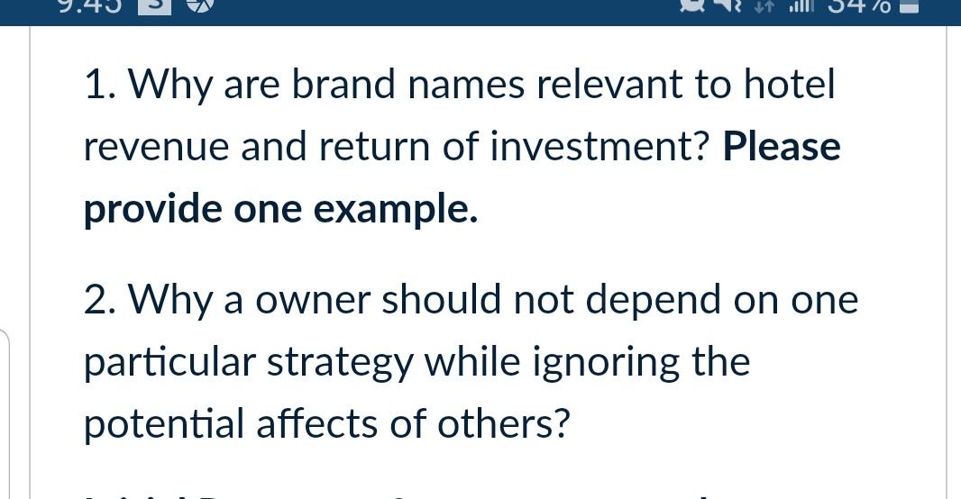 11 ill! 34 70 1. Why are brand names relevant to