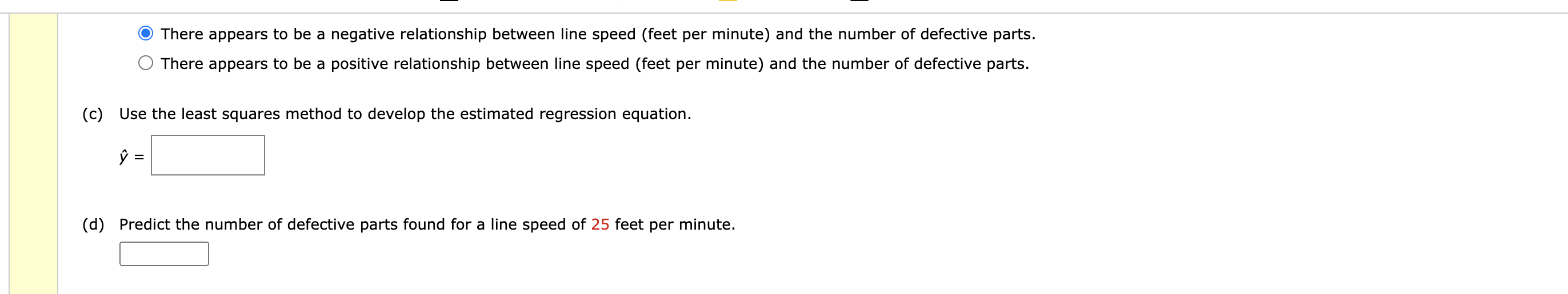 were collected. (a) Develop a scatter diagram