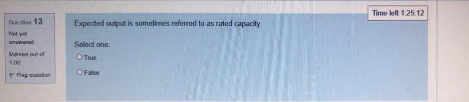 Time left 1:25.12 Question 13 Expected output is