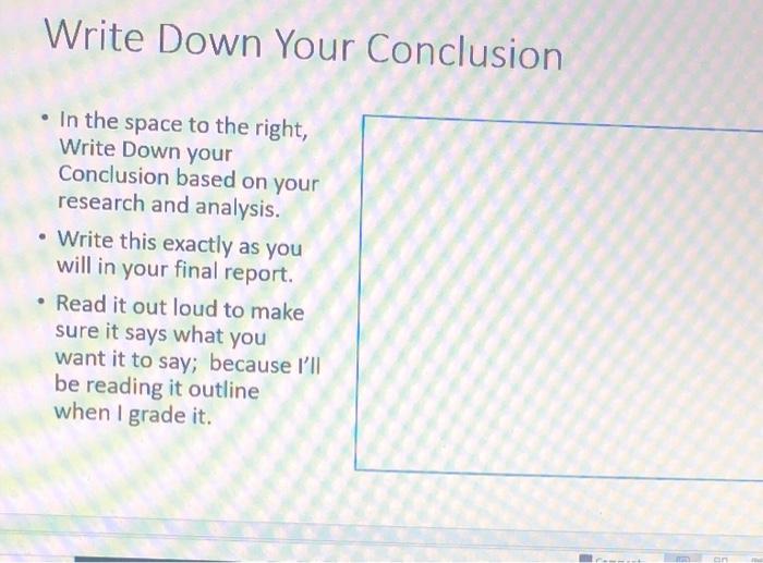 Informational and Analytical Report Assignment: