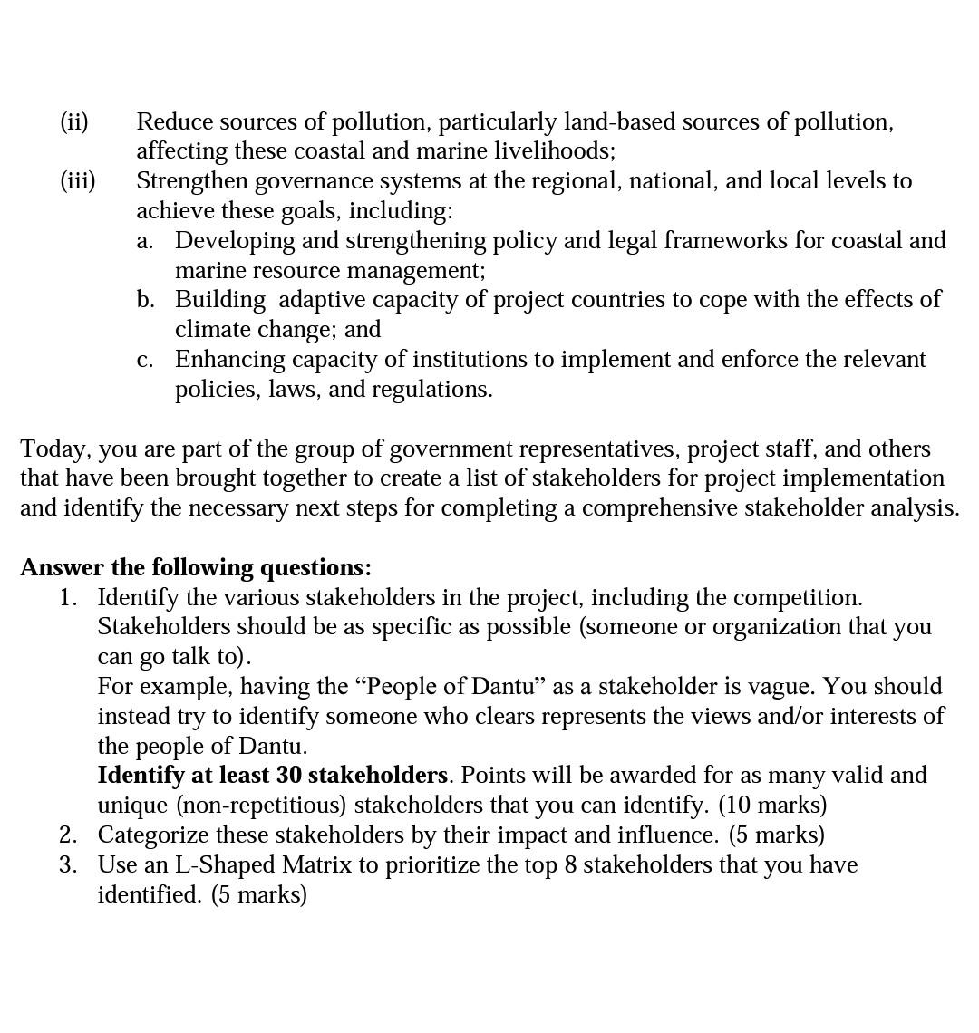 1 Stakeholder Identification and Analysis A Case