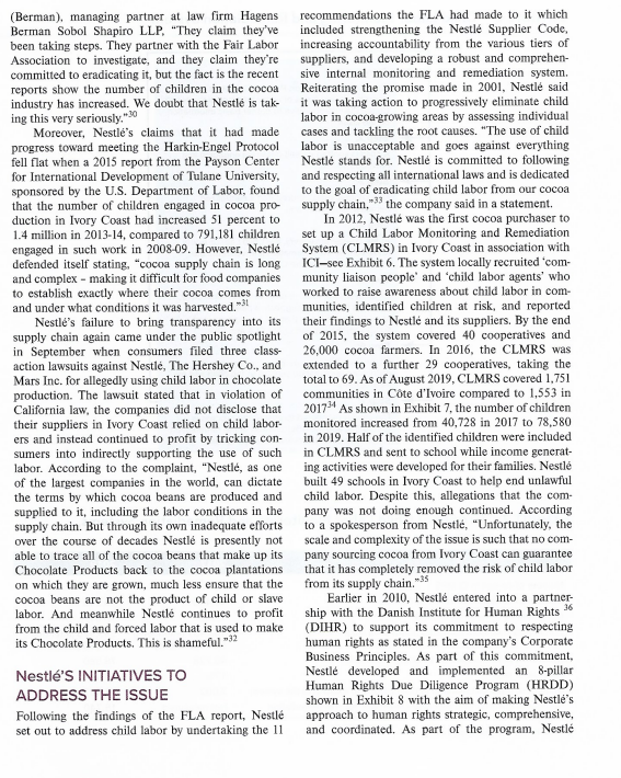 1. Compare and contrast the Nestle response to