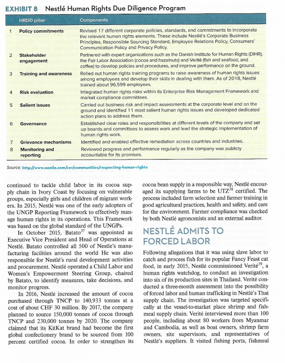 1. Compare and contrast the Nestle response to