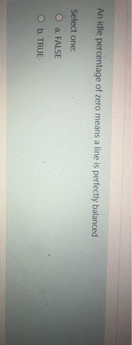 An idle percentage of zero means a line is