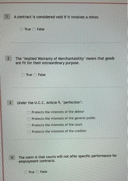 A contract is considered void if it involves a