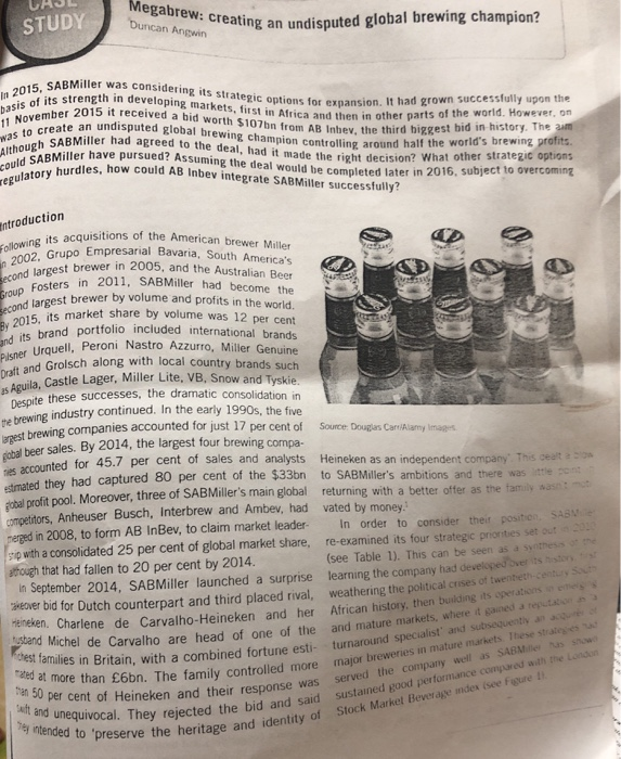 Create an ANSOFF MATRIX case: Megabrew: creating