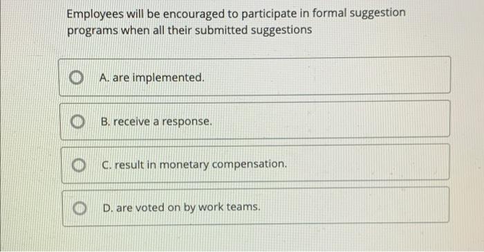 Employees will be encouraged to participate in