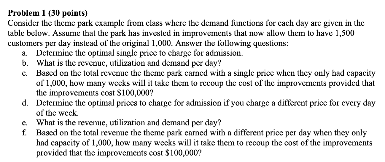 a. c. Problem 1 (30 points) Consider the theme