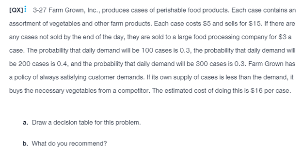 [QX] 3-27 Farm Grown, Inc., produces cases of