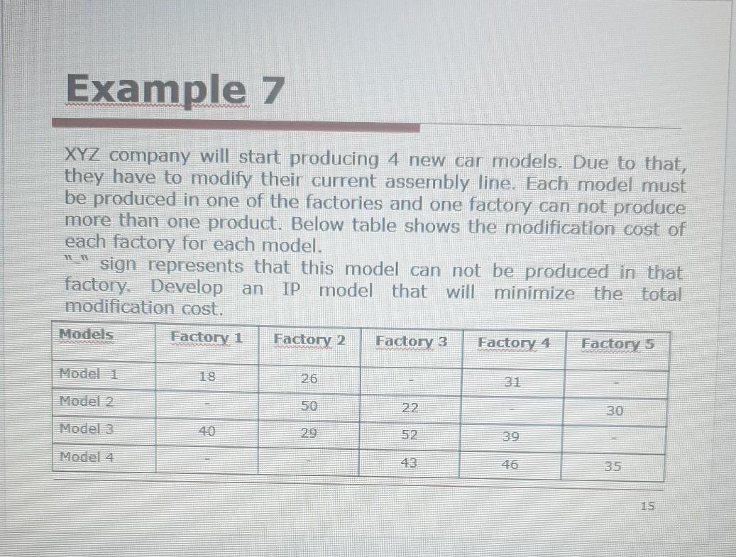 plz solve by excel Example 7 . XYZ company will