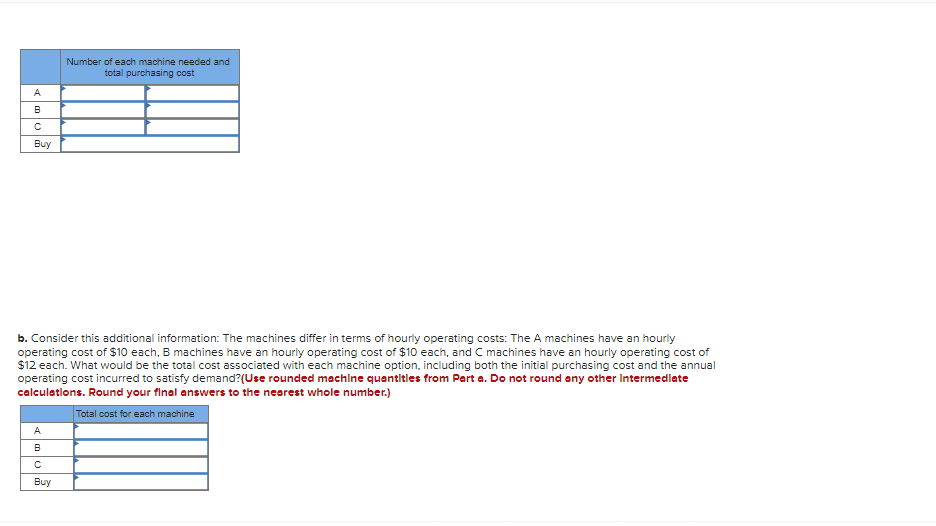 A manager must decide which type of machine to