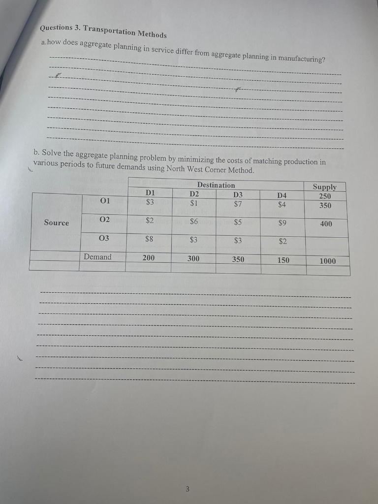 Questions 3. Transportation Methods a. how does