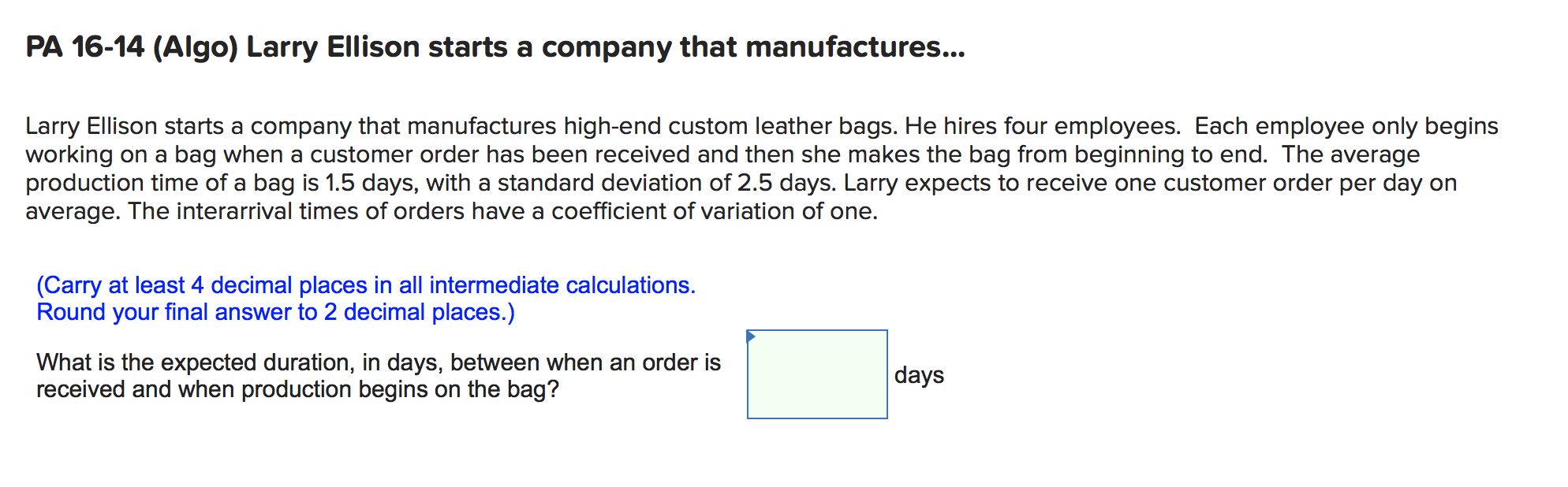 PA 16-14 (Algo) Larry Ellison starts a company