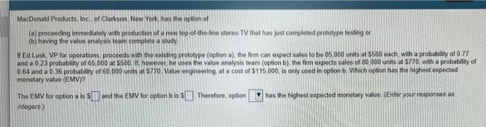 MacDonald Products, Inc of Clarkson New York has