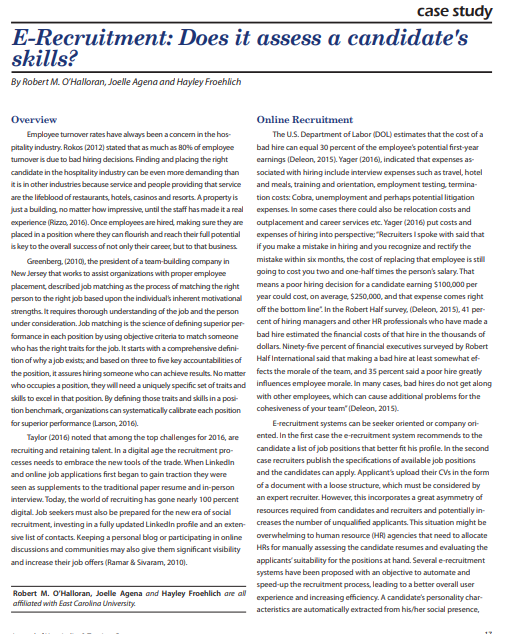 This case discusses the issue of improper job