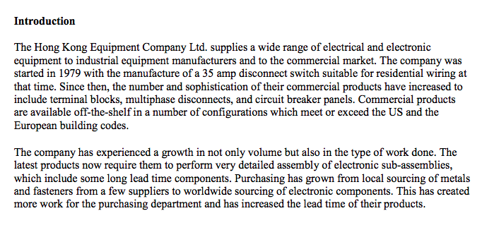 Introduction The Hong Kong Equipment Company Ltd.