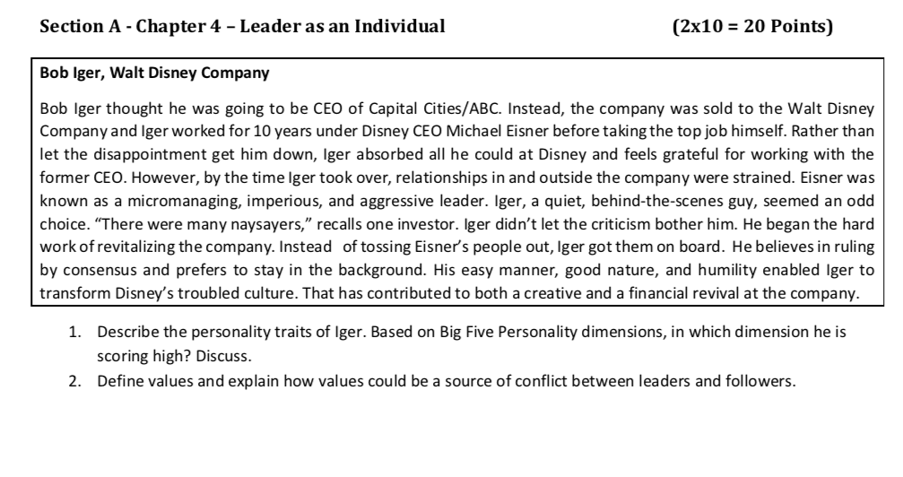 May you please solve it clear? Section A -