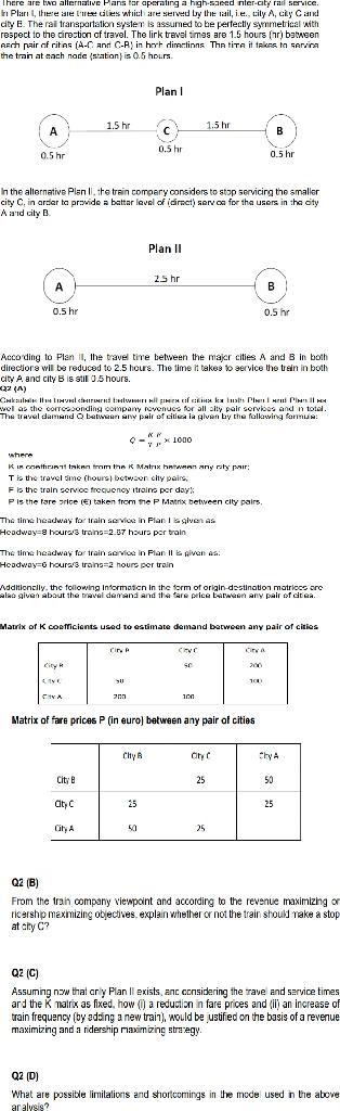 dty E. The ral transpartation syster is assumed
