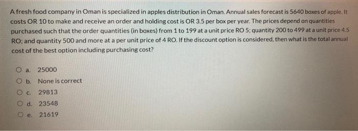 Afresh food company in Oman is specialized in