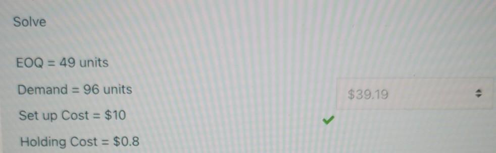 Dear all this question the answer is 39.19$ I