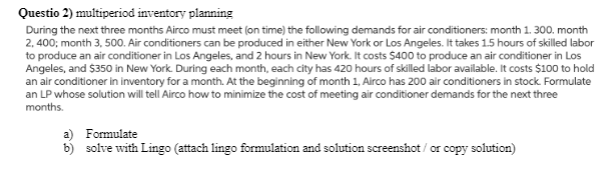 Please solve b with Lingo. I will upvote Questio