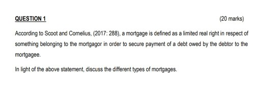 QUESTION 1 (20 marks) According to Scoot and