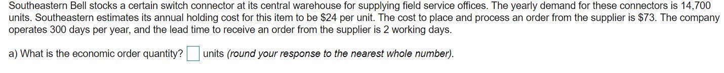 undefined Southeastern Bell stocks a certain
